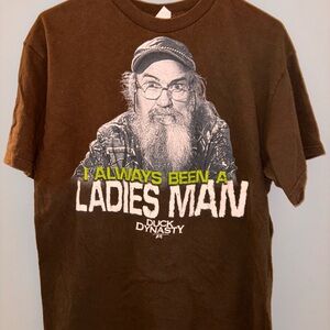 Brown Duck Dynasty "I always been a ladies man" cotton t-shirt #DuckDynasty